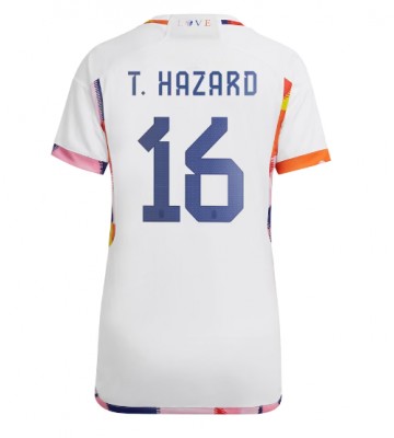 Belgia Thorgan Hazard #16 Koszulka Wyjazdowych Kobiety MŚ 2022 Krótki Rękaw